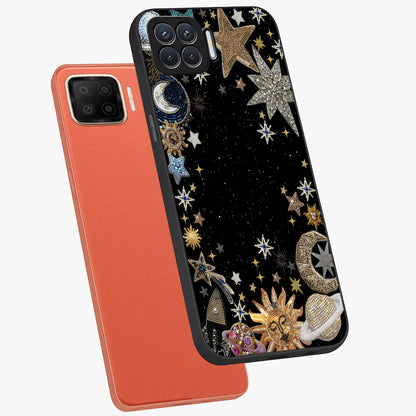 Galactic Jewel Stars Glass Case displayed in angled mockup highlighting shining celestial star design with cosmic aesthetic style.