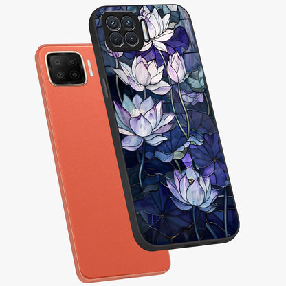 Gloss Petal Rush Glass Case displayed in angled mockup highlighting vibrant petal design with elegant floral aesthetic.