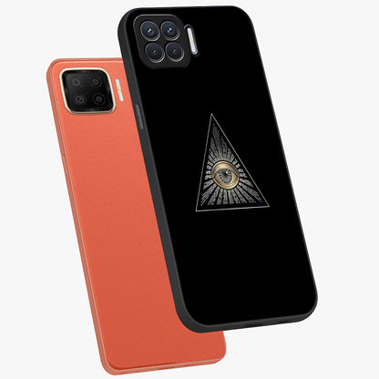 Illuminati Evil Glass Case displayed in angled mockup highlighting dark occult inspired design with bold aesthetic style.