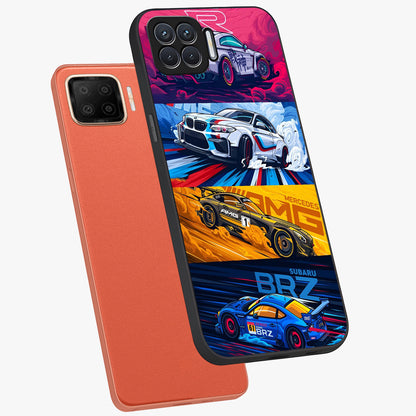 JDM Sports Car Glass Case displayed in angled mockup highlighting sleek Japanese racing car design with automotive aesthetic.