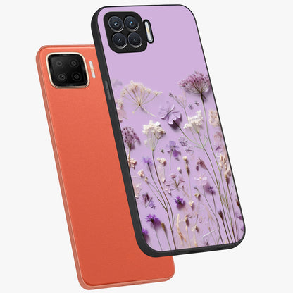Lavender Blossom Dream Glass Case displayed in angled mockup highlighting dreamy lavender flower design with calming aesthetic style.