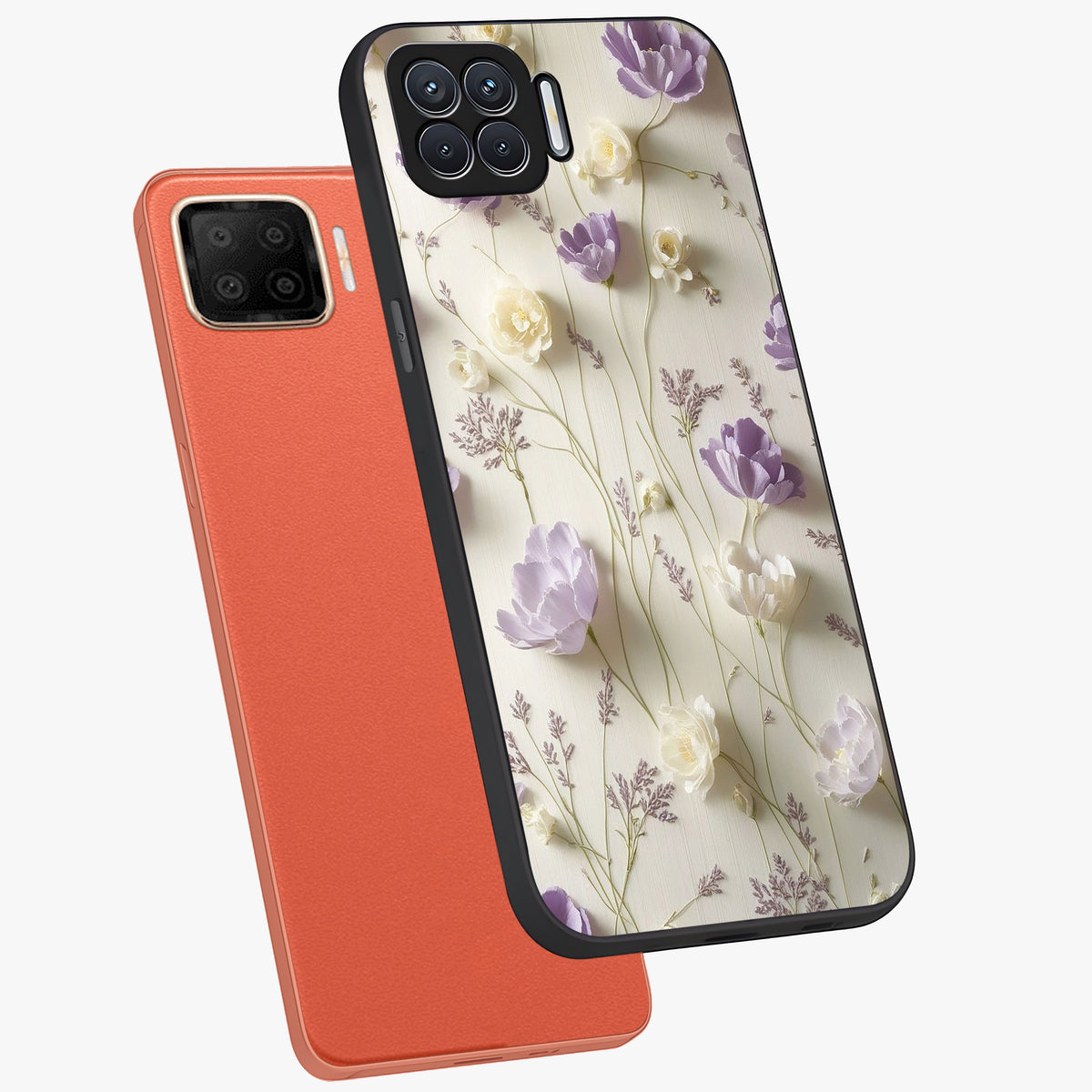Lilac Breeze Harmony Glass Case displayed in angled mockup highlighting calm lilac breeze design with soothing aesthetic style.