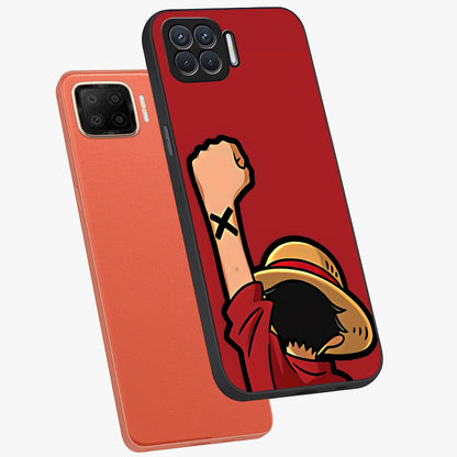 Luffy X Spirit Glass Case displayed in angled mockup highlighting powerful anime design with energetic action aesthetic.