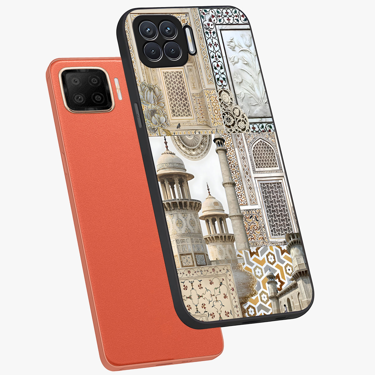 Mughal Marble Legacy Glass Case displayed in angled mockup highlighting elegant heritage marble artwork with royal aesthetic.