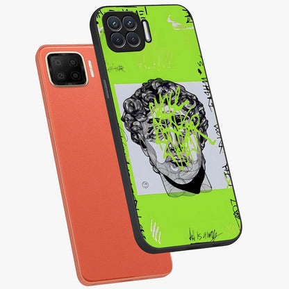 Neo Graffiti Rebellion Glass Case displayed in angled mockup highlighting urban street art design with rebellious aesthetic.