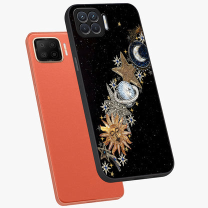 Pearls Universe Object Glass Case displayed in angled mockup highlighting celestial pearl design with dreamy aesthetic.