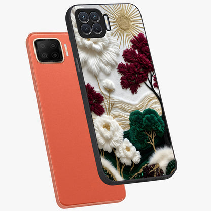 Radiant Bloom Elegance Glass Case displayed in angled mockup highlighting graceful floral design with radiant aesthetic style.