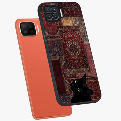 Regal Magic Cat Apple Glass Case displayed in angled mockup highlighting whimsical feline design with fantasy aesthetic.