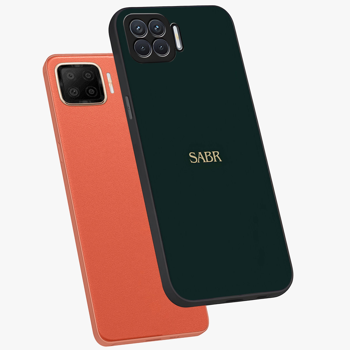 Sabr Minimal Patience Glass Case displayed in angled mockup highlighting simple inspirational design with clean aesthetic style.