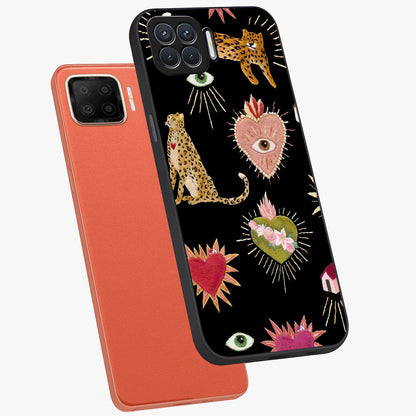 Sacred Jungle Heart Glass Case displayed in angled mockup highlighting lush tropical design with natural aesthetic style.
