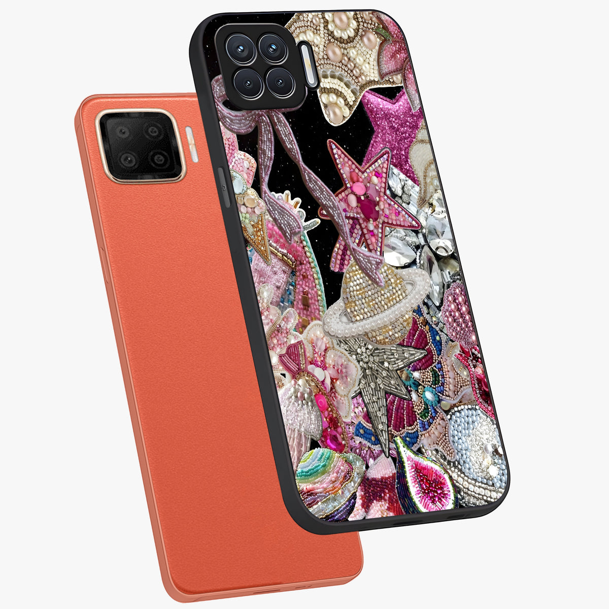 Starlit Jewel Dream Glass Case displayed in angled mockup highlighting glowing celestial jewel design with dreamy aesthetic.