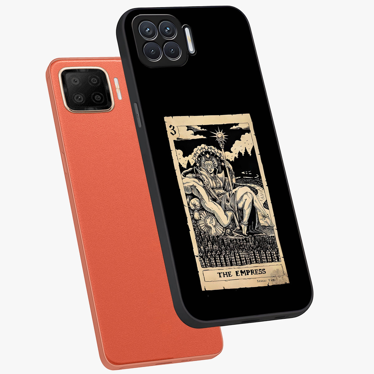 The Empress Glass Case displayed in angled mockup highlighting elegant royal design with majestic aesthetic style.