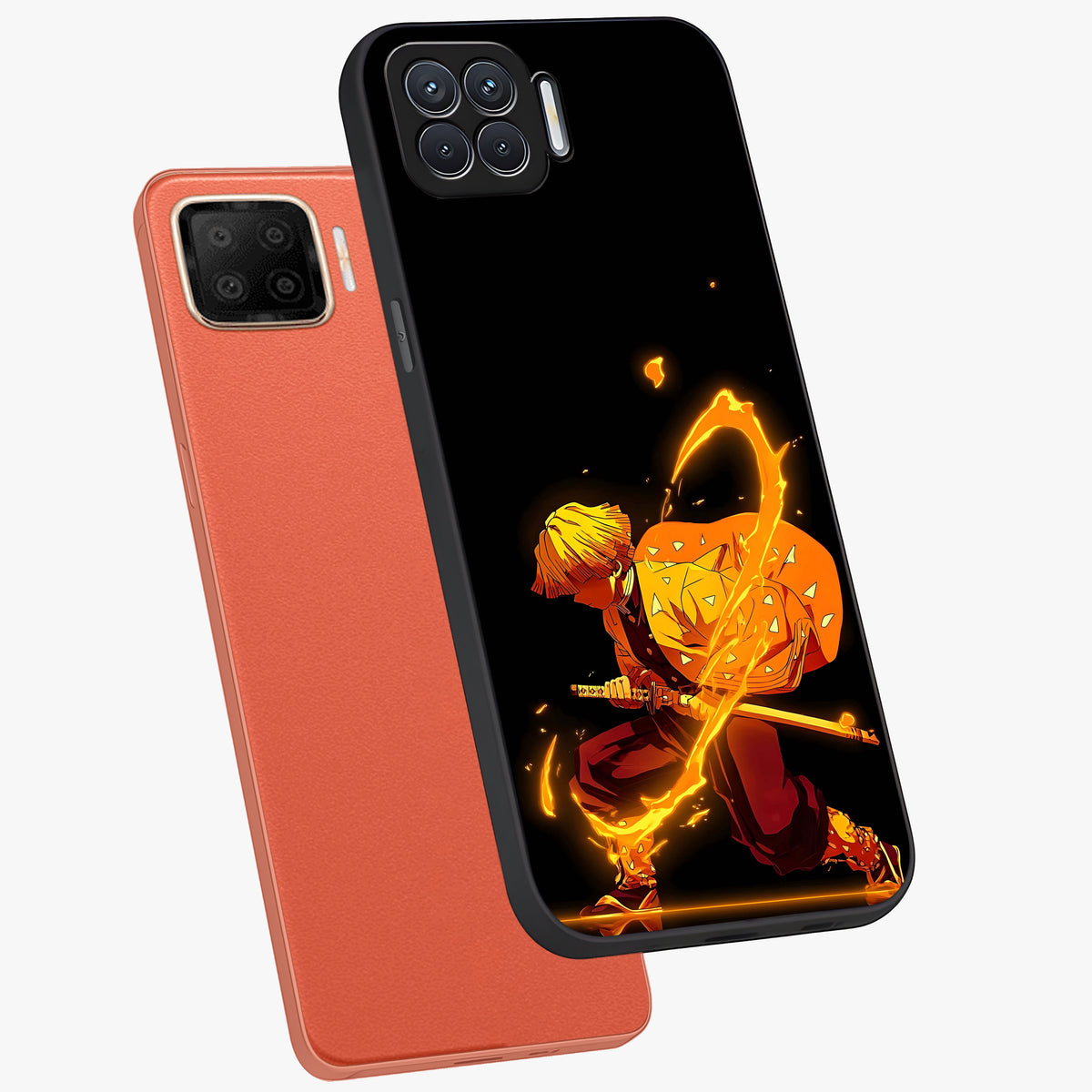 Thunder Flame Execution Glass Case displayed in angled mockup highlighting dramatic fire themed design with intense fantasy aesthetic.