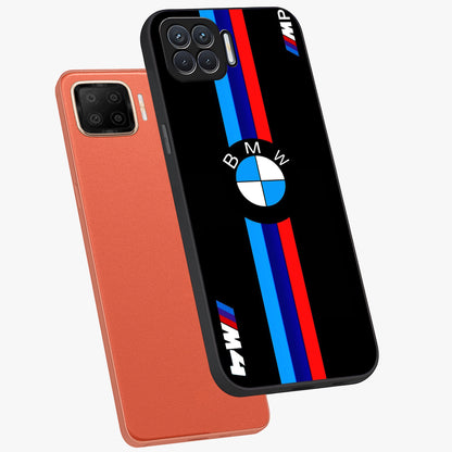 Turbo BMW Beast Glass Case displayed in angled mockup highlighting sleek racing car design with bold automotive aesthetic.