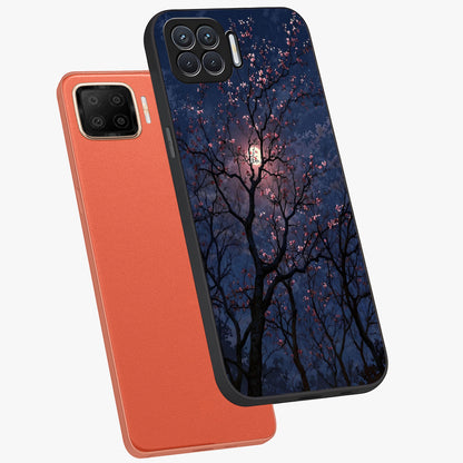Twilight Sakura Serenade Glass Case displayed in angled mockup highlighting delicate sakura flower design with dreamy aesthetic.