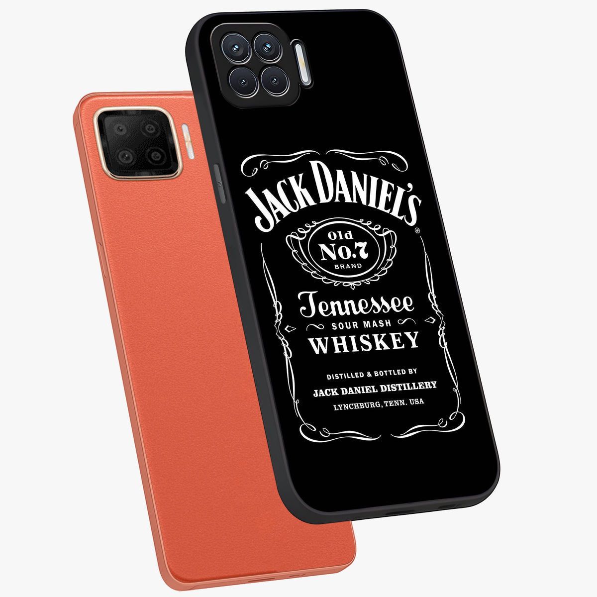 Vintage Whiskey Heritage Glass Case displayed in angled mockup highlighting retro beverage themed design with heritage aesthetic.