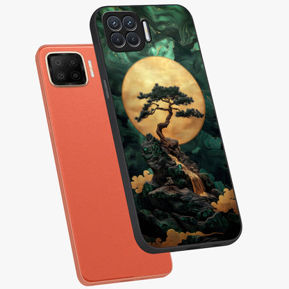 Zen Moon Rise Glass Case displayed in angled mockup highlighting peaceful lunar design with zen aesthetic style.