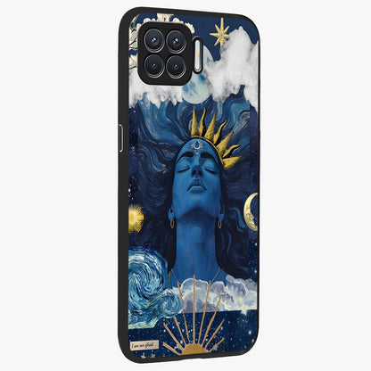 Aesthetic Lord Shiva Glass Case upright view showcasing powerful Lord Shiva artwork with devotional theme.