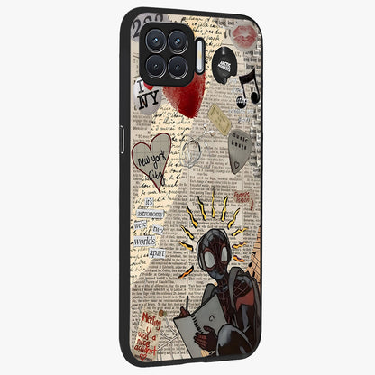 City Dream Sketch Glass Case upright view showcasing urban skyline artwork with stylish hand drawn design.
