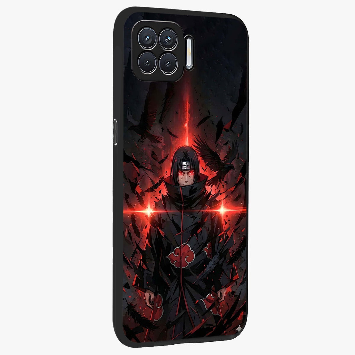 Focused Blade Discipline Glass Case upright view showcasing strong typography statement with sleek motivational theme.