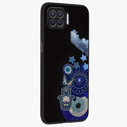 Galactic Charm Cluster Glass Case upright view showcasing glowing cosmic charm artwork with magical celestial style.