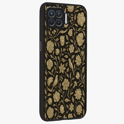 Golden Evil Eye Mandala Glass Case upright view showcasing decorative evil eye mandala artwork with spiritual aesthetic style.