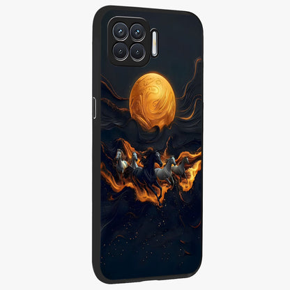 Golden Royal Heritage Glass Case upright view showcasing elegant royal artwork with classic heritage theme.