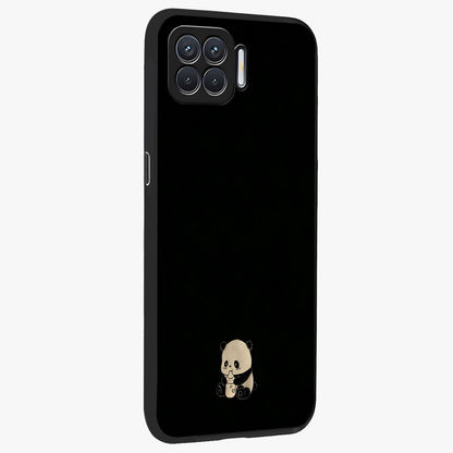 Midnight Panda Love Glass Case upright view showcasing charming panda artwork with playful romantic theme.