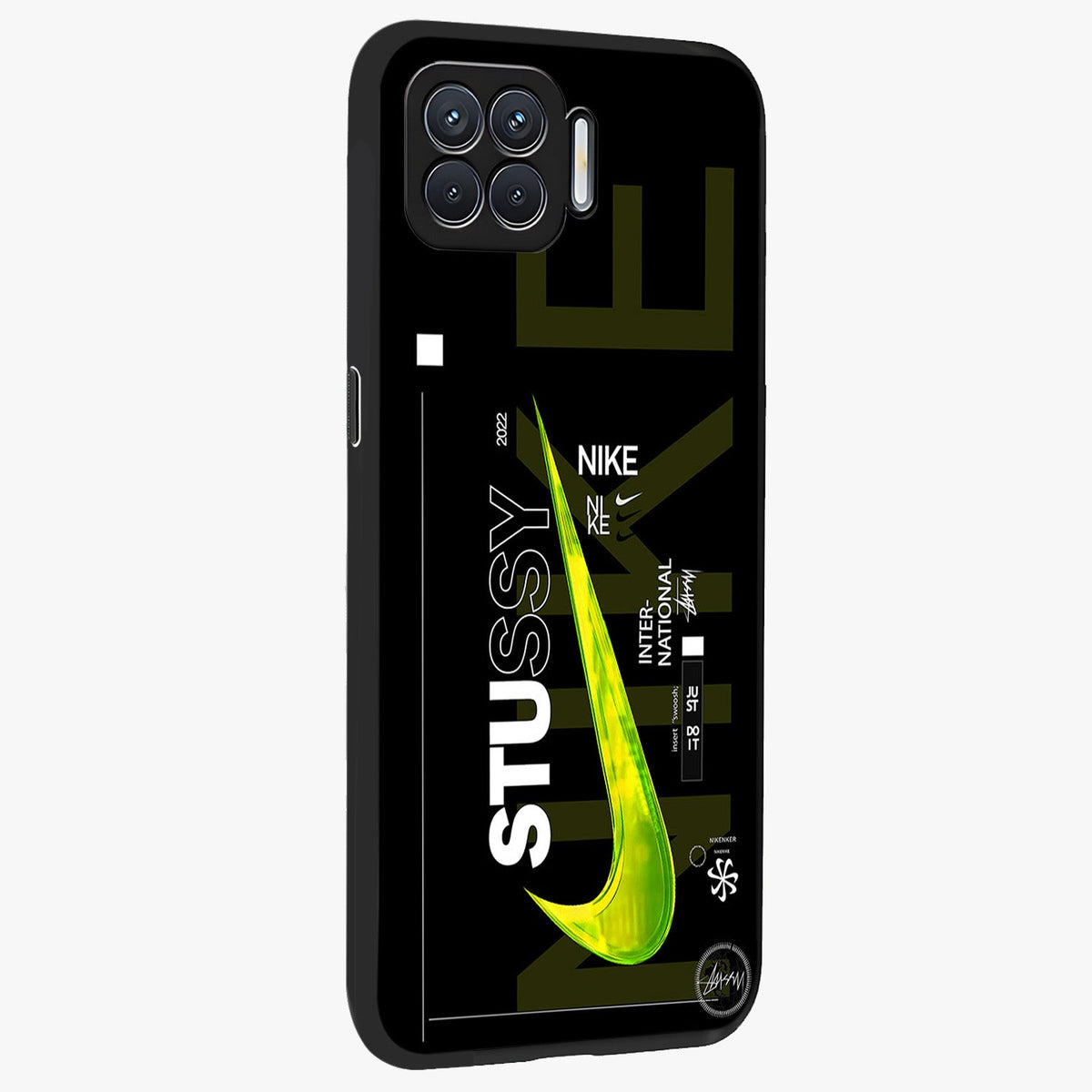 Neon Street Edition Glass Case upright view showcasing colorful neon artwork with modern street culture theme.