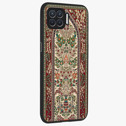 Persian Inspired Glass Case upright view showcasing decorative Persian artwork with rich heritage theme.