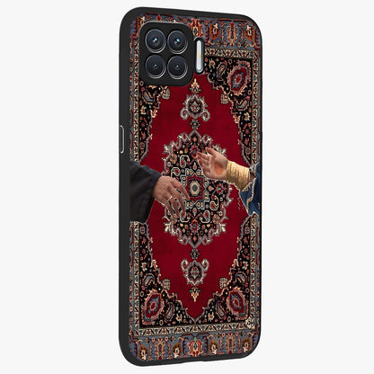 Royal Touch Reach Glass Case upright view showcasing stylish royal inspired artwork with graceful theme.