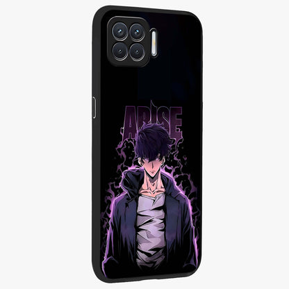 Shadow Monarch Awakening Glass Case upright view showcasing bold monarch artwork with mystical awakening theme.