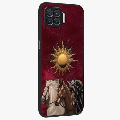 Solar Riders Glass Case upright view showcasing energetic rider artwork with bold adventure theme.