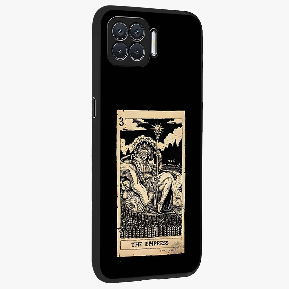The Empress Glass Case upright view showcasing powerful empress themed artwork with luxurious artistic theme.