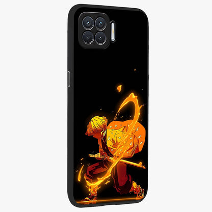 Thunder Flame Execution Glass Case upright view showcasing explosive flame artwork with dynamic action theme.