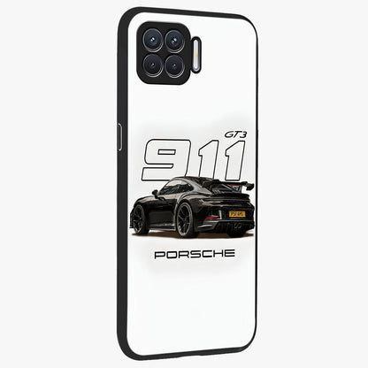 Turbo Legacy Icon Glass Case upright view showcasing bold racing inspired artwork with classic car theme.