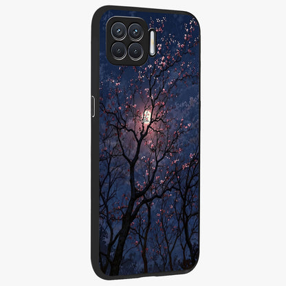 Twilight Sakura Serenade Glass Case upright view showcasing beautiful cherry blossom artwork with serene evening theme.