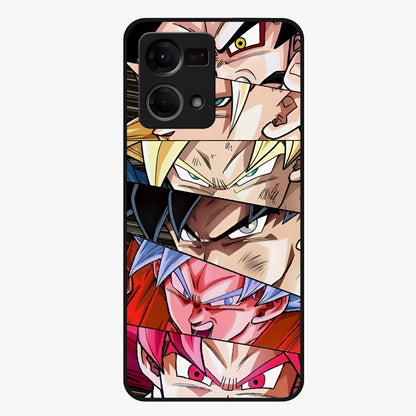 Anime Character Glass Case showing flat back view with vibrant anime artwork and glossy glass finish.