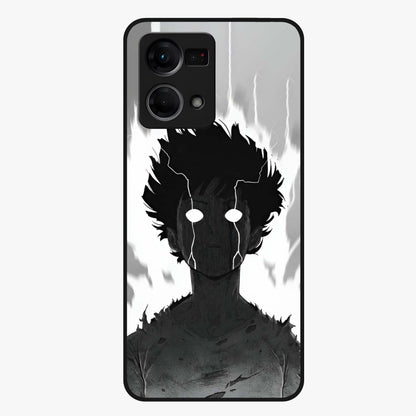 Awakened Inner Rage Glass Case showing flat back view with intense artistic artwork and glossy glass finish.