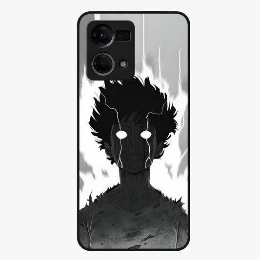 Awakened Inner Rage Glass Case showing flat back view with intense artistic artwork and glossy glass finish.