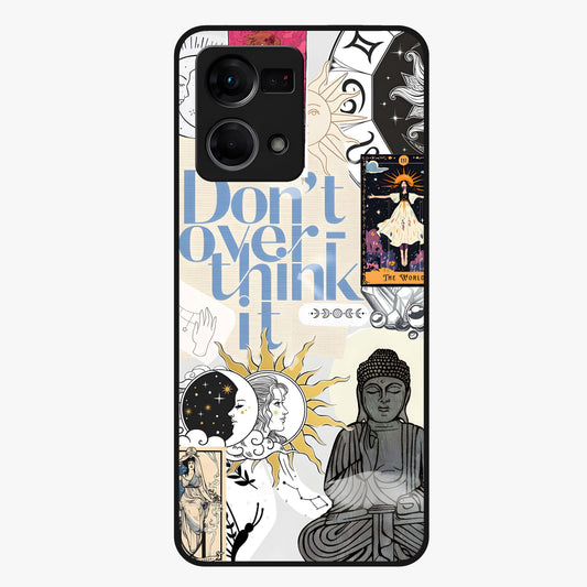 Ethereal Thoughts Glass Case showing flat back view with dreamy artistic artwork and glossy glass finish.
