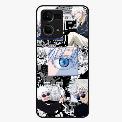 Infinity Sorcerer Chaos Glass Case showing flat back view with mystical sorcerer themed artwork and glossy glass finish.
