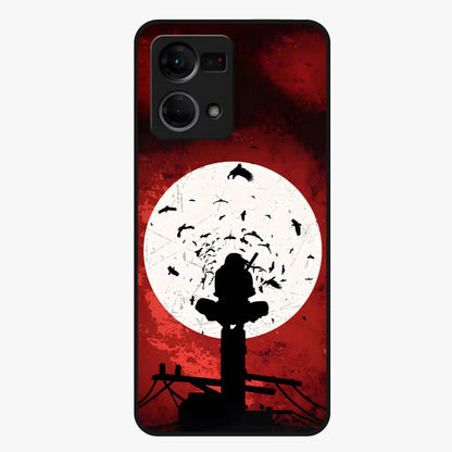 Itachi Limited Edition Naruto Anime Glass Case showing flat back view with iconic anime character artwork and glossy glass finish.