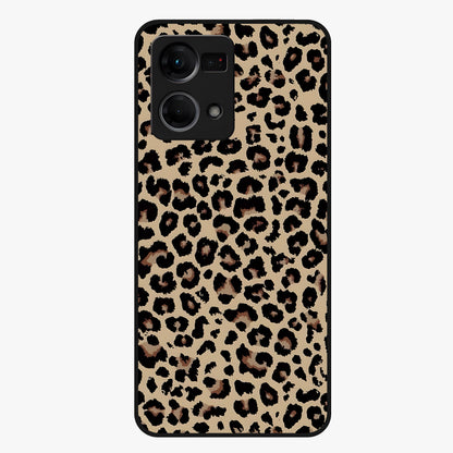 Savage Chic Pattern Glass Case showing flat back view with stylish patterned artwork and glossy glass finish.