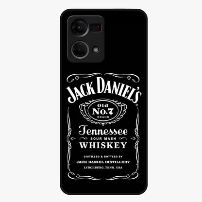 Vintage Whiskey Heritage Glass Case showing flat back view with classic whiskey inspired artwork and glossy glass finish.