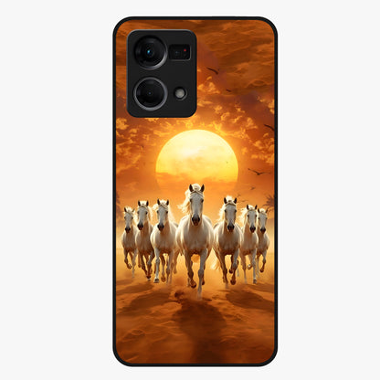 Wild Sunset Majesty Glass Case showing flat back view with majestic sunset landscape artwork and glossy glass finish.