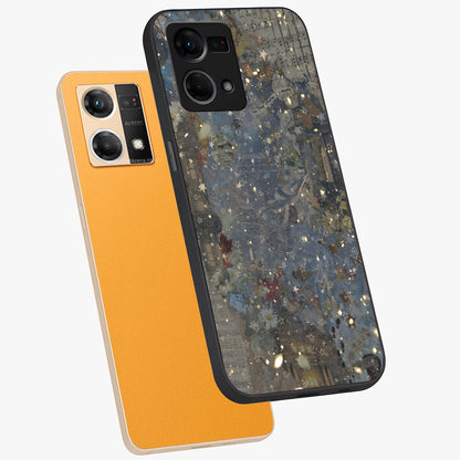 Aesthetic Astrolophia Glass Case displayed in angled mockup highlighting artistic aesthetic elements and smooth glass surface.