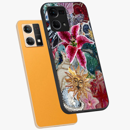 Beaded Garden Fantasy Glass Case displayed in angled mockup highlighting fantasy inspired floral bead pattern.