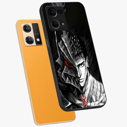 Berserker Blood Oath Glass Case displayed in angled mockup highlighting dark fantasy graphic design and powerful theme.