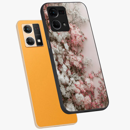 Blush Blossom Cloud Glass Case displayed in angled mockup highlighting soft cloud and blossom design with pastel aesthetic.
